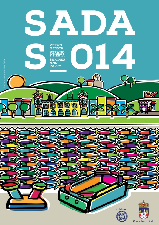 Cartel 2014 Fiestas Patronales de San Roque en Sada