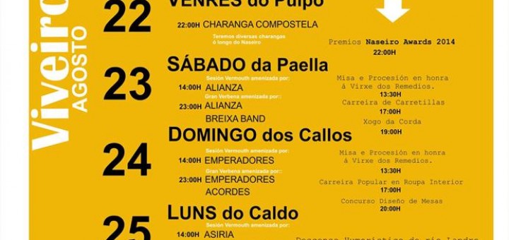 Cartel de Romería do Naseiro 2014 de Viveiro
