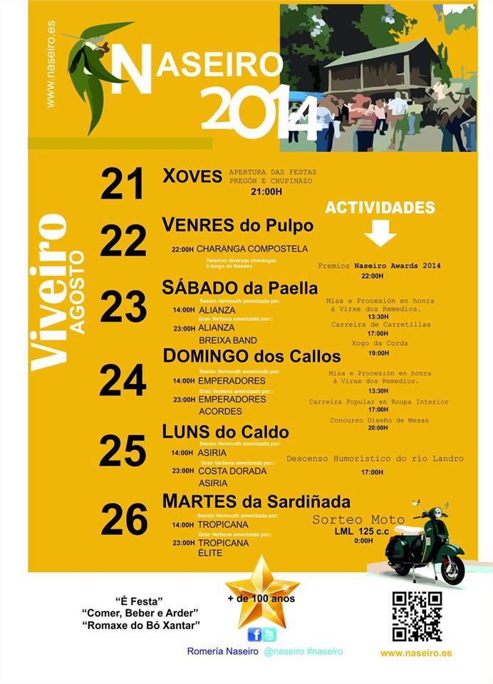 Cartel de Romería do Naseiro 2014 de Viveiro