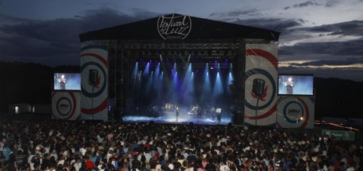 Foto del escenario en la primera edición 2012 del Festival de la Luz en Boimorto
