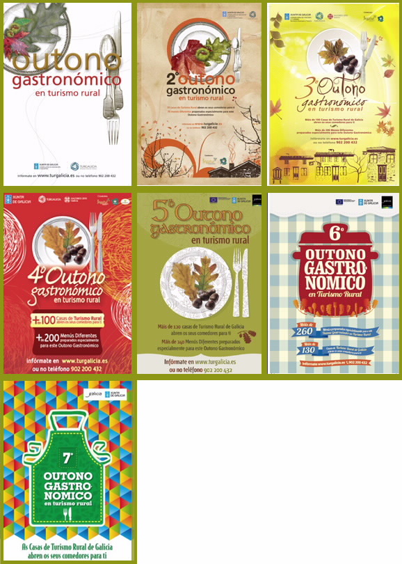 Carteles del Programa Outono Gastronómico de Galicia