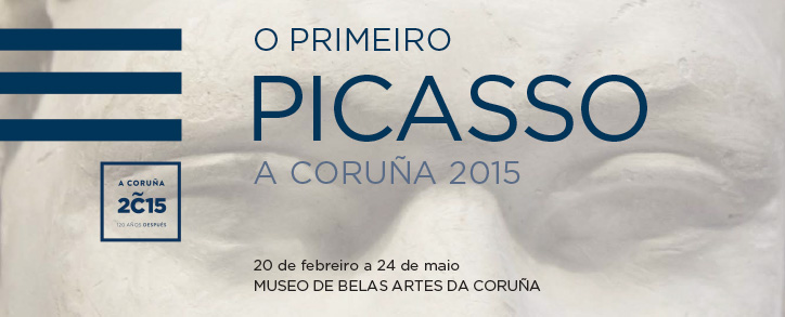 Cartel exposición "Primeiro Picasso. A Coruna 2015"