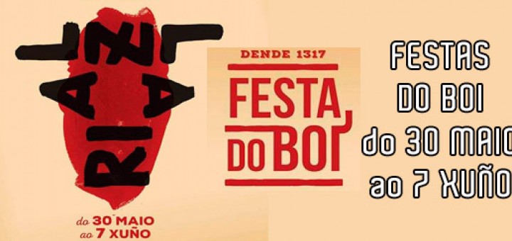 Cartel de la fiesta Festa do Boi 2015 de Allariz. Desde 1317