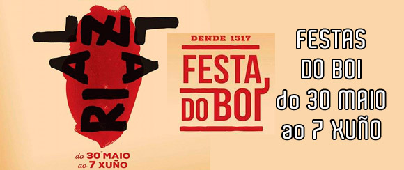 Cartel de la fiesta Festa do Boi 2015 de Allariz. Desde 1317